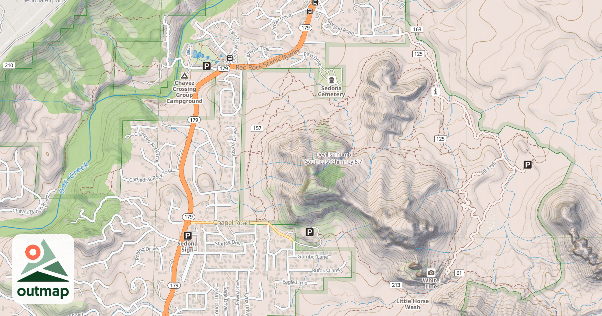 Map of Devil's Thumb Southeast Chimney