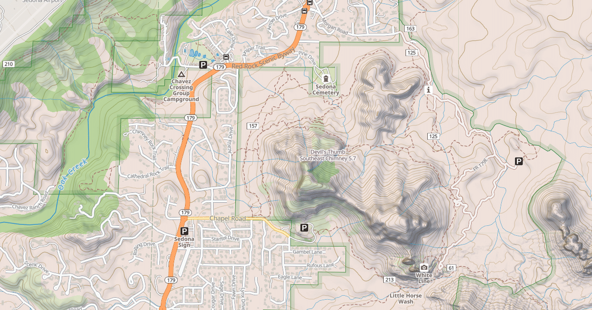 Map preview of Devil's Thumb Southeast Chimney