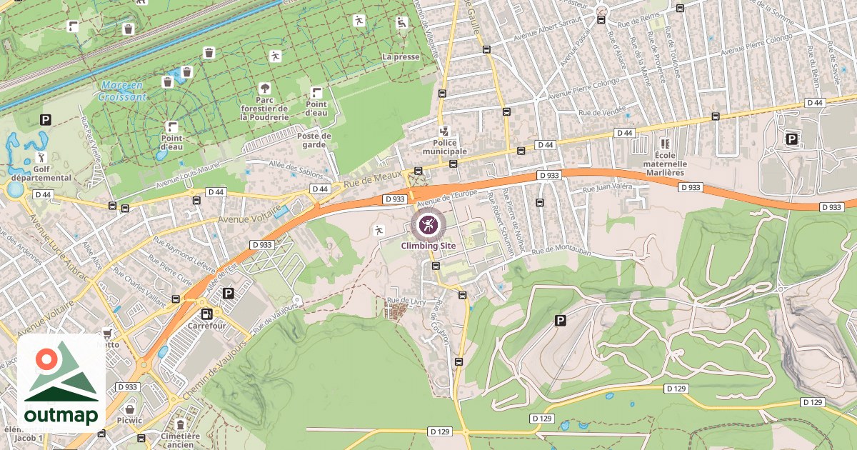Map of Climbing Site