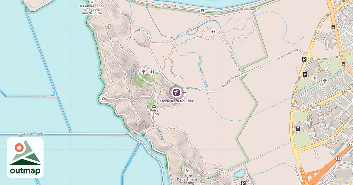 Map of Castle Rock Boulder