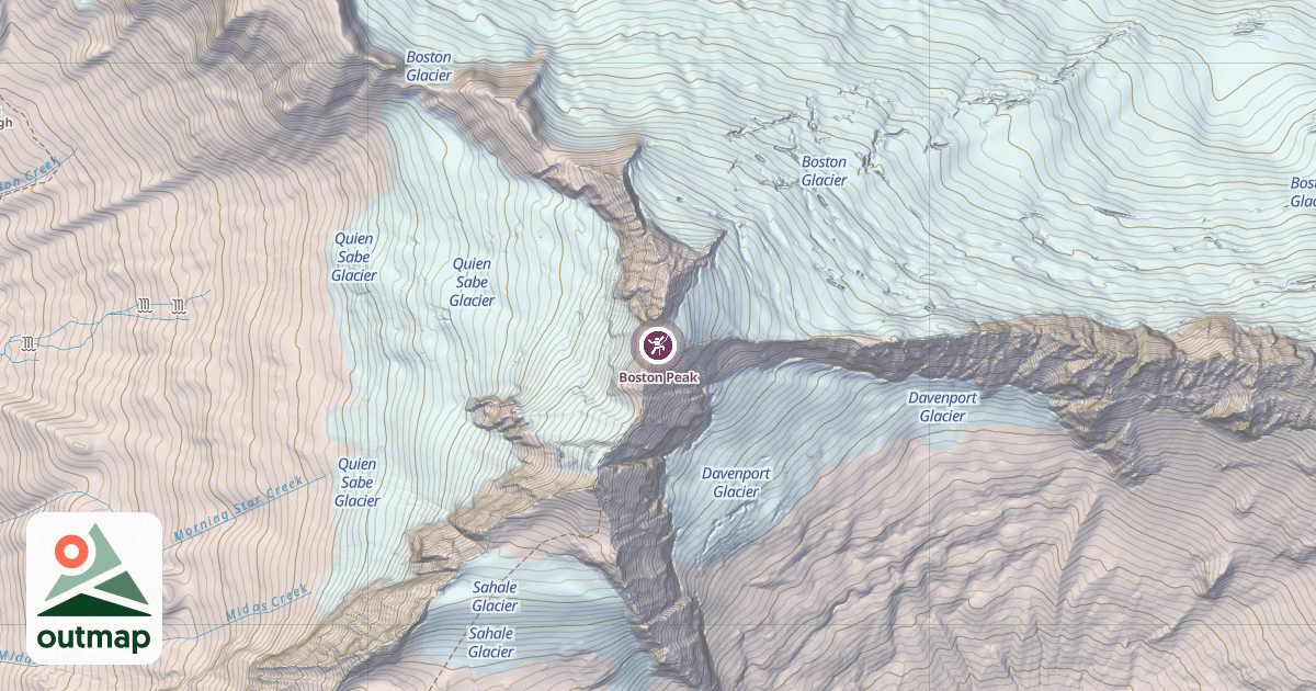Map of Boston Peak