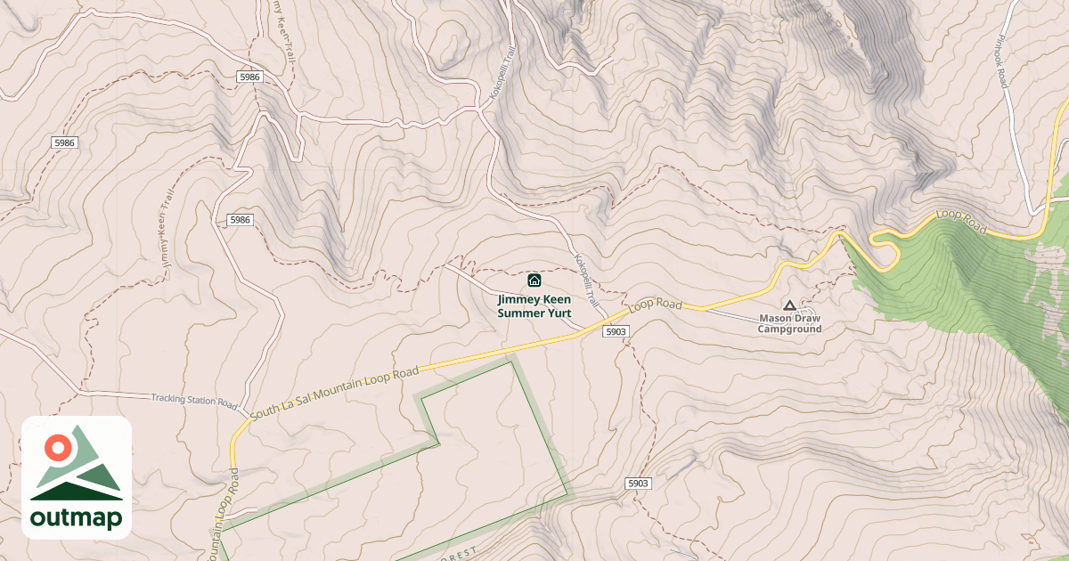Map of Jimmey Keen Summer Yurt