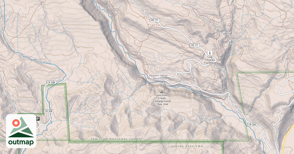 Map of Raquel's Yellow Bikini