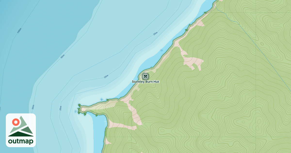 Map of Stantley Burn Hut