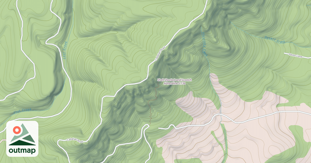 Map of Shell Shocked and Scootch Adrenaline