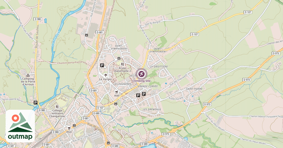 Map of Climbing Site