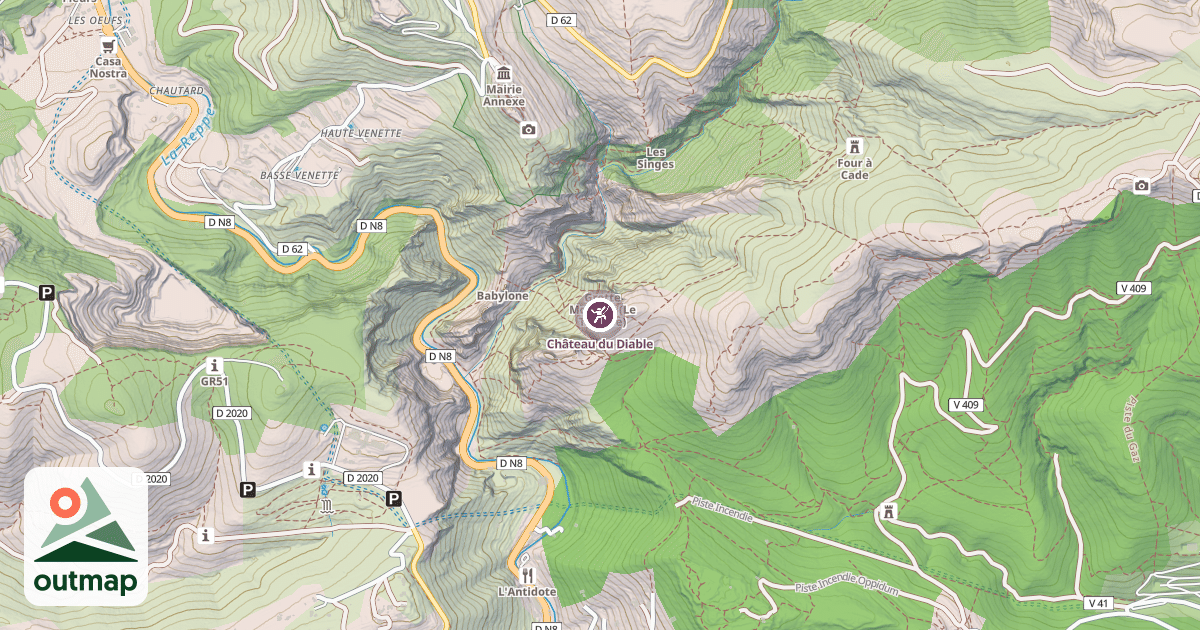 Map of Château du Diable