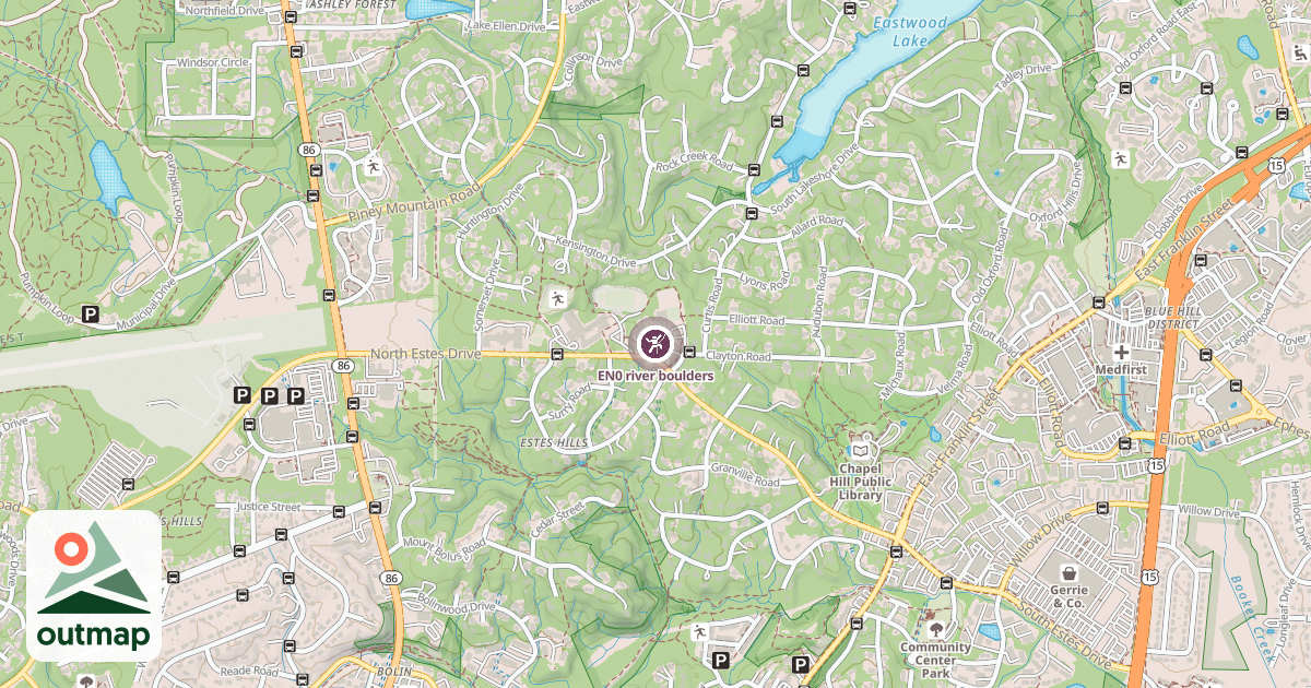 Map of EN0 river boulders