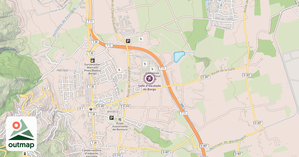Map of Salle d'escalade de Borgo