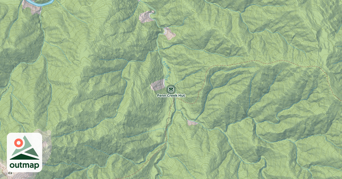 Map of Penn Creek Hut