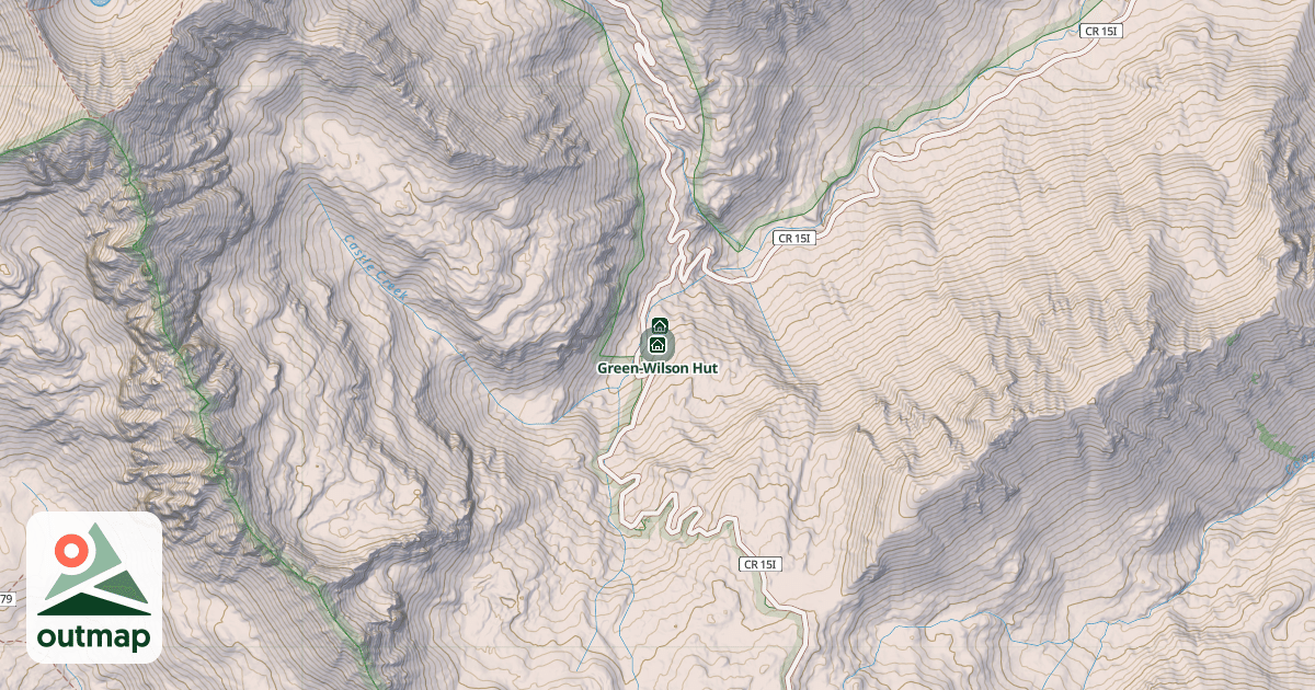 Map of Green-Wilson Hut
