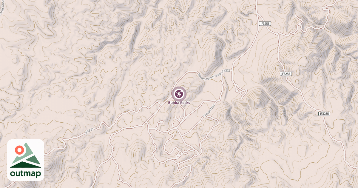 Map of Bubba Rocks