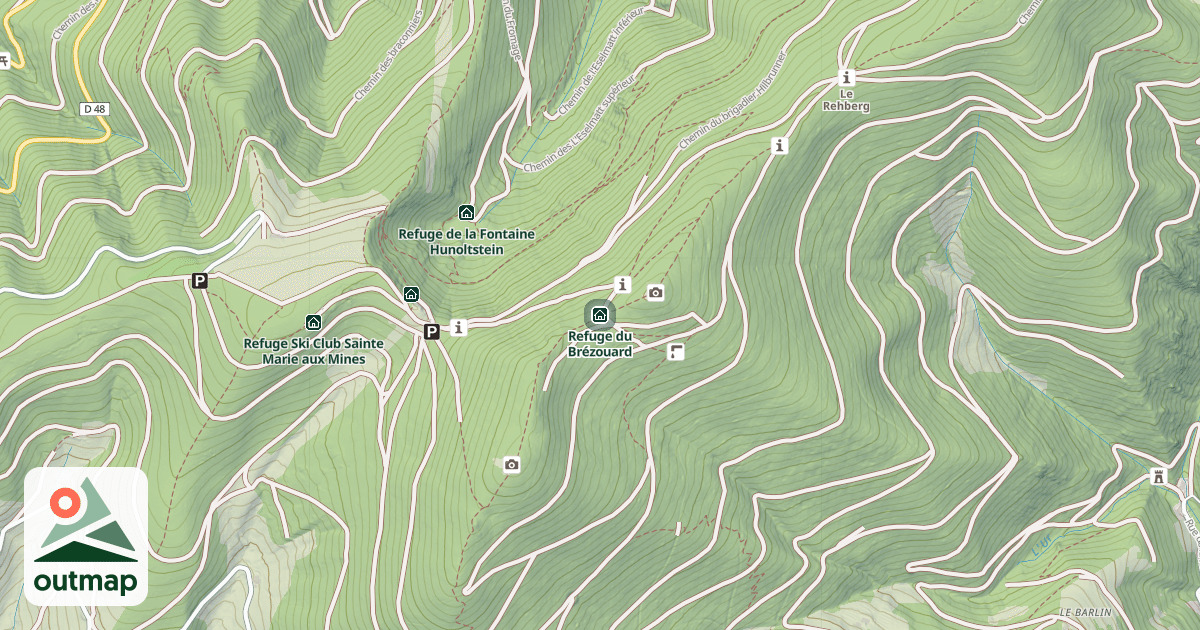 Map of Refuge du Brézouard