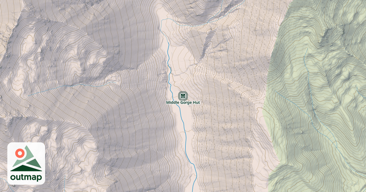 Map of Middle Gorge Hut