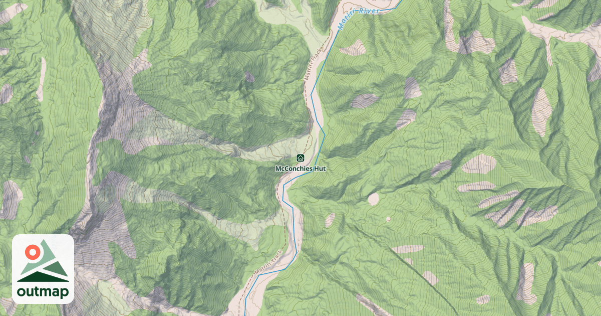Map of McConchies Hut