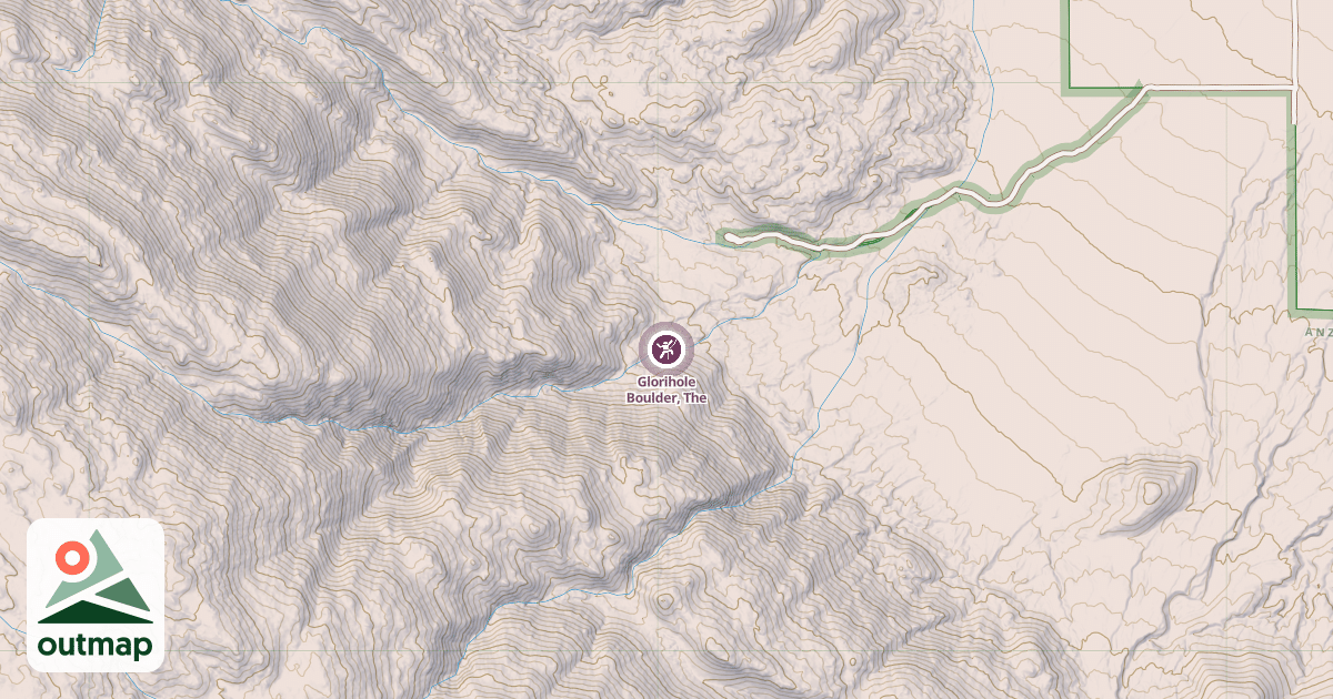 Map of Glorihole Boulder, The