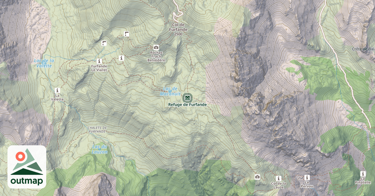 Map of Refuge de Furfande
