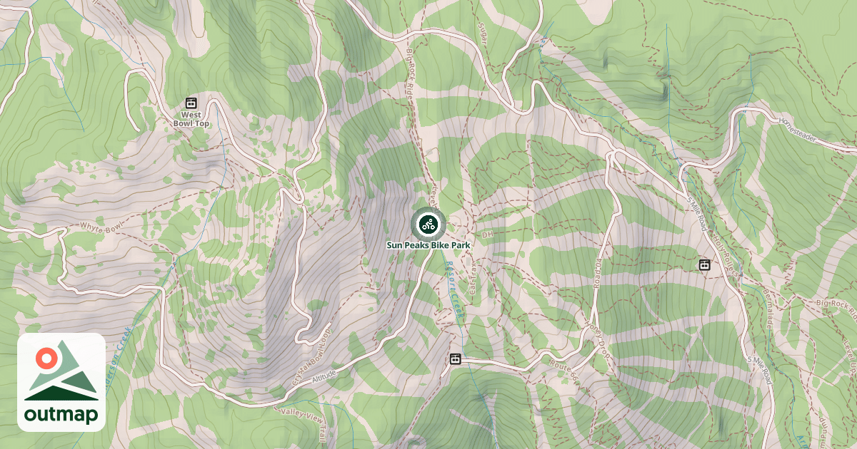 Map of Sun Peaks Bike Park