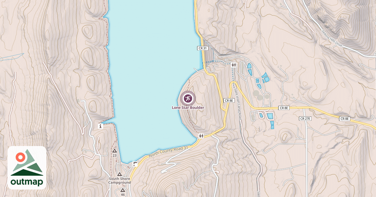Map of Lone Star Boulder