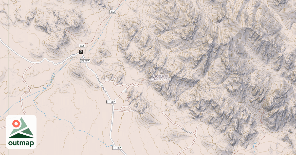 Map of Caught in the Crotch Fire