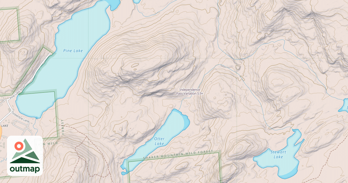 Map of Independence Pass Variation