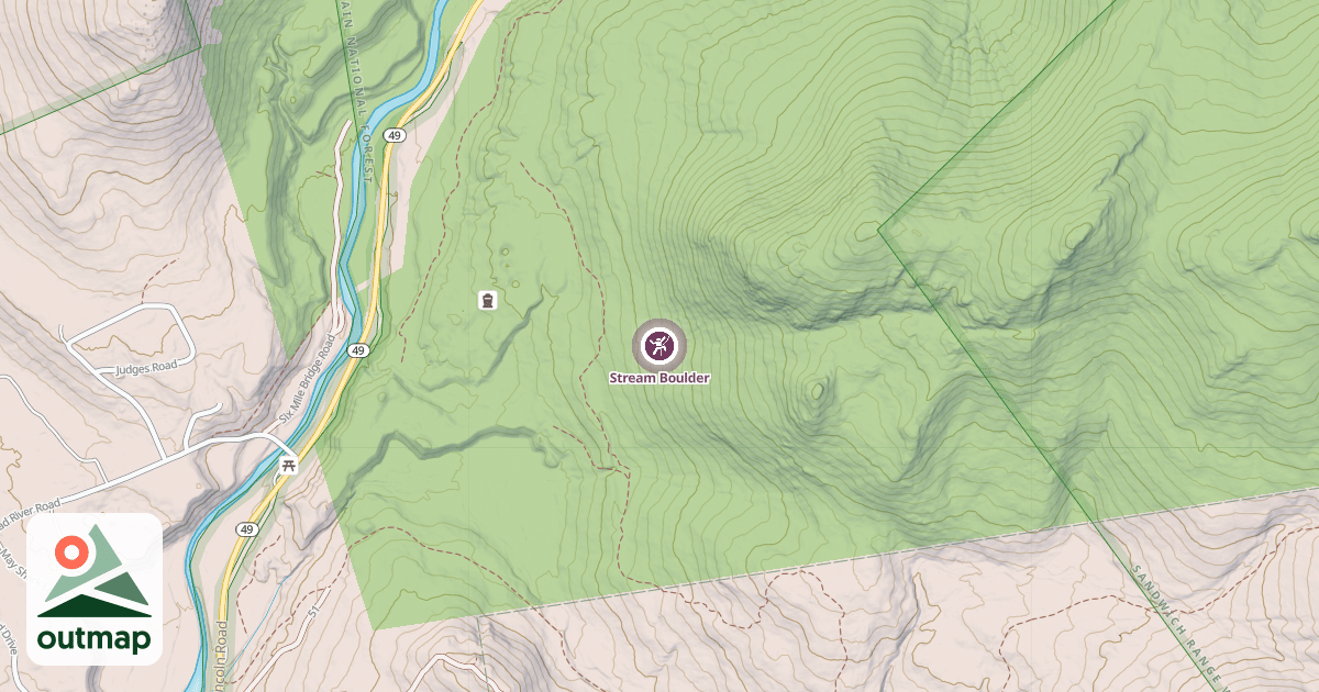 Map of Stream Boulder