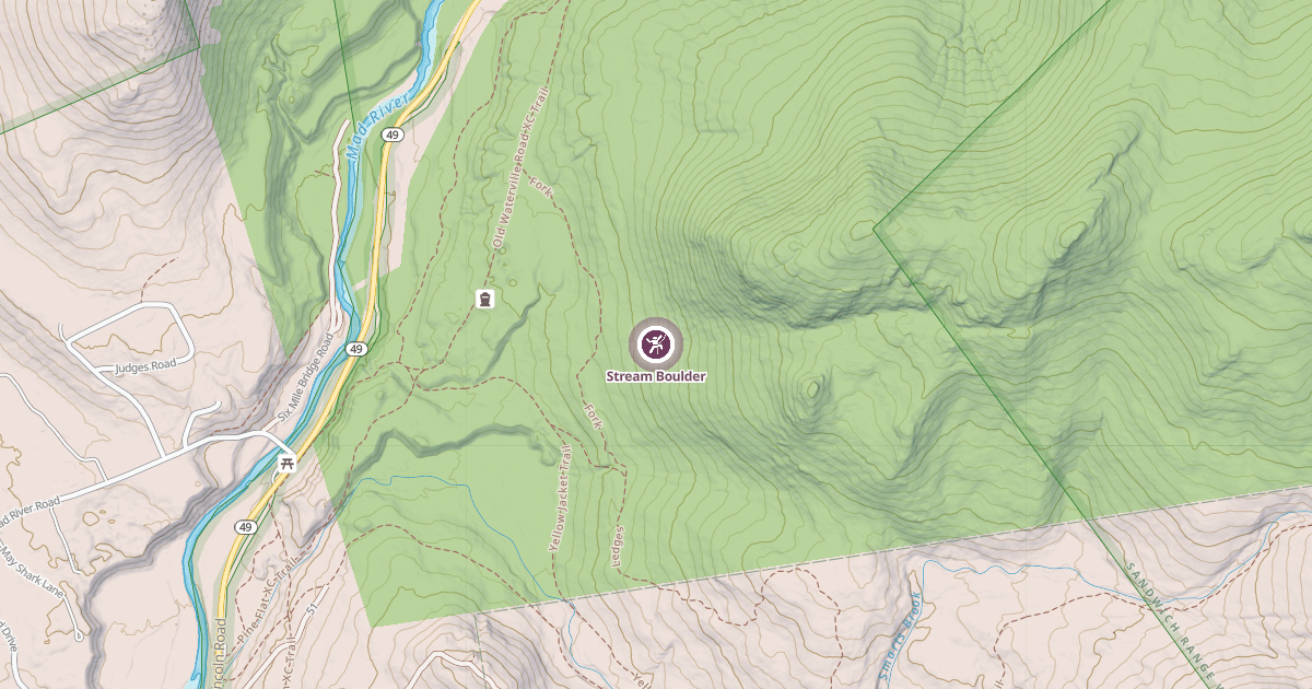 Map preview of Stream Boulder