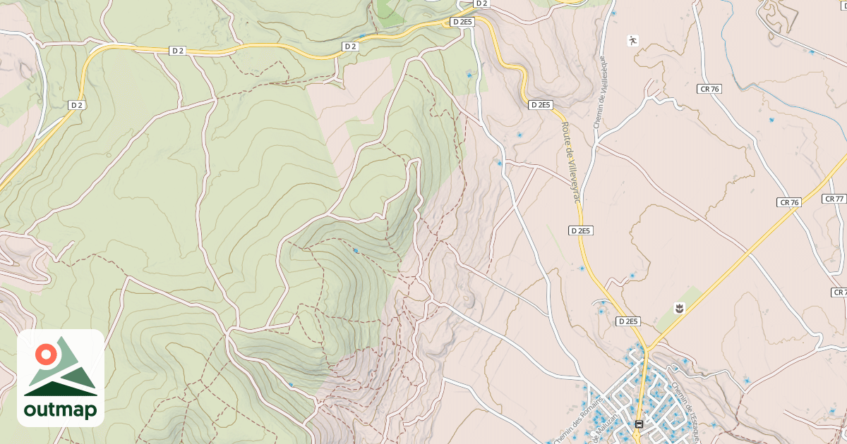 Map of Capitelle du Pinels Hauts