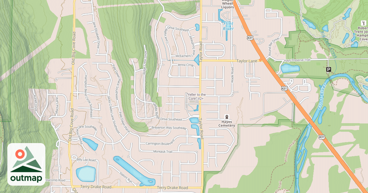 Map of "Yeller to the Core"