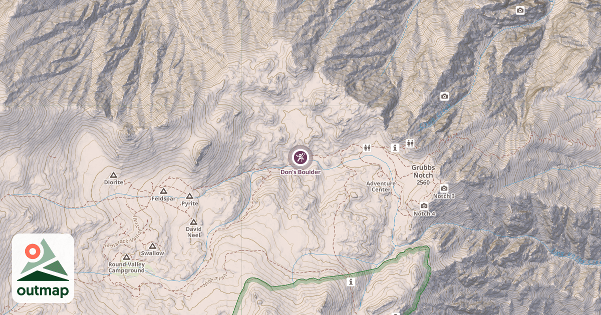 Map of Don's Boulder