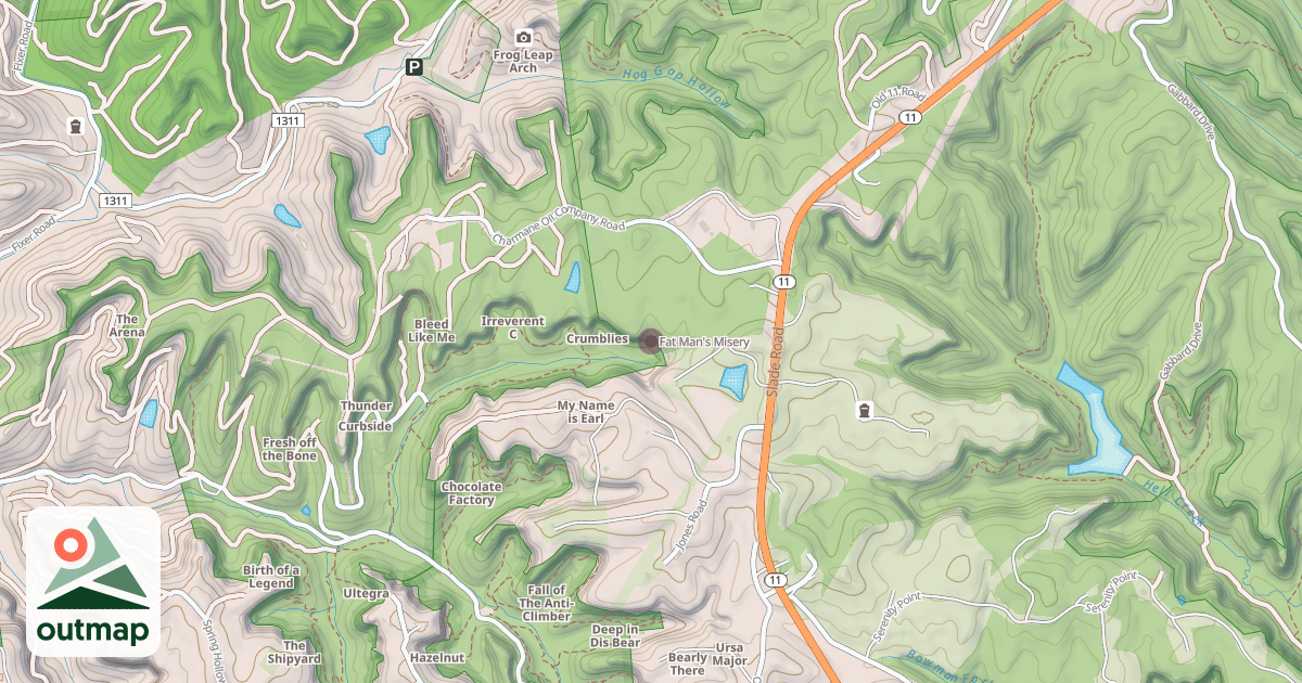 Map of Fat Man's Misery