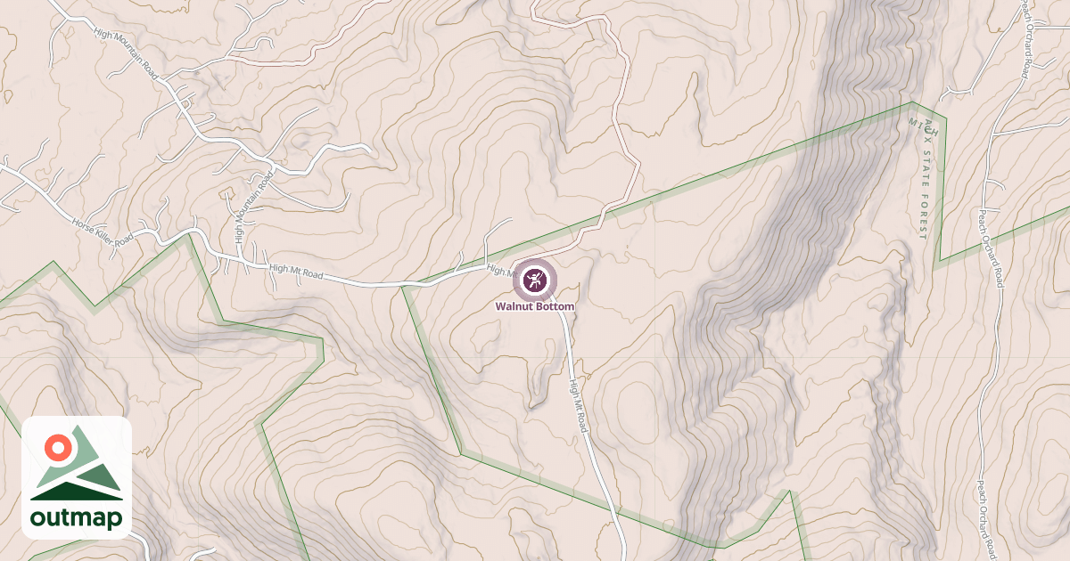 Map of Walnut Bottom