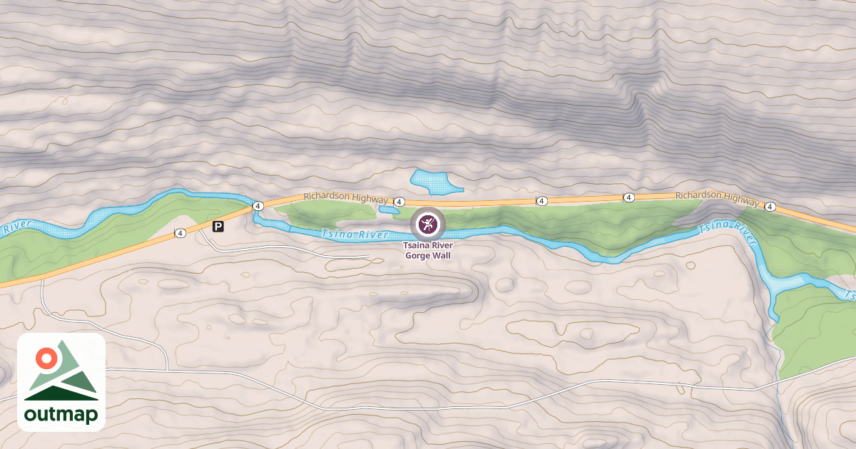 Map of Tsaina River Gorge Wall