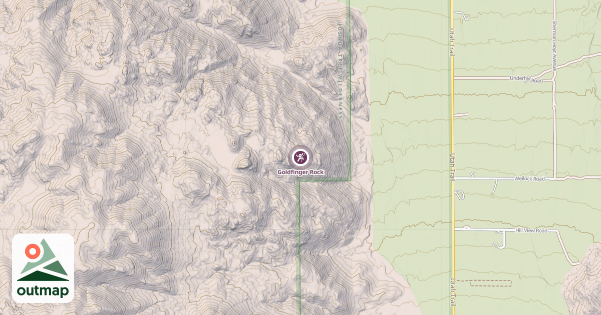 Map of Goldfinger Rock