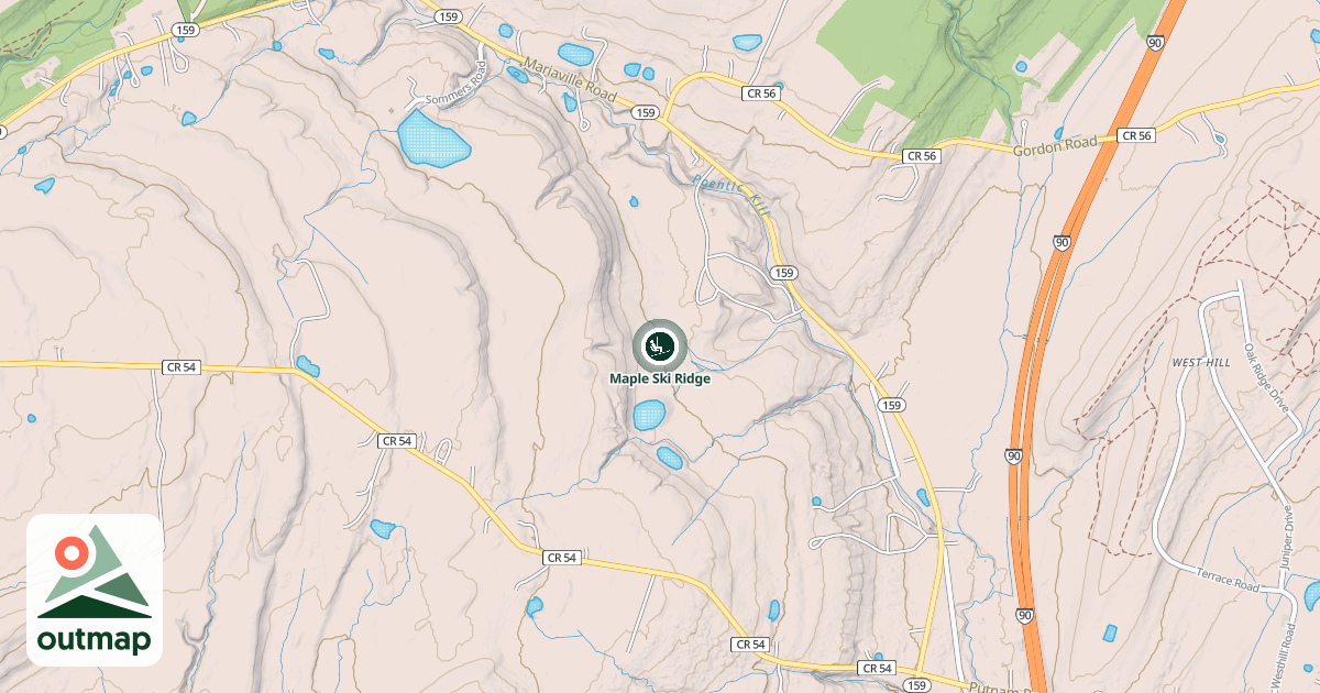 Map of Maple Ski Ridge