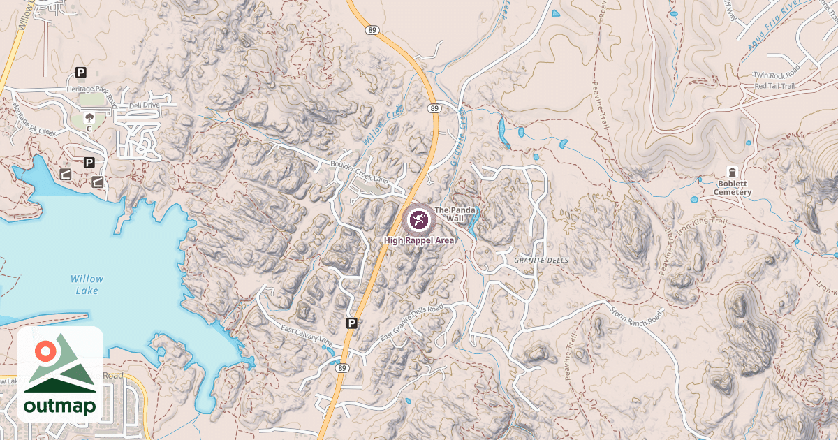Map of High Rappel Area