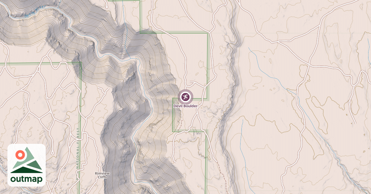 Map of Devil Boulder