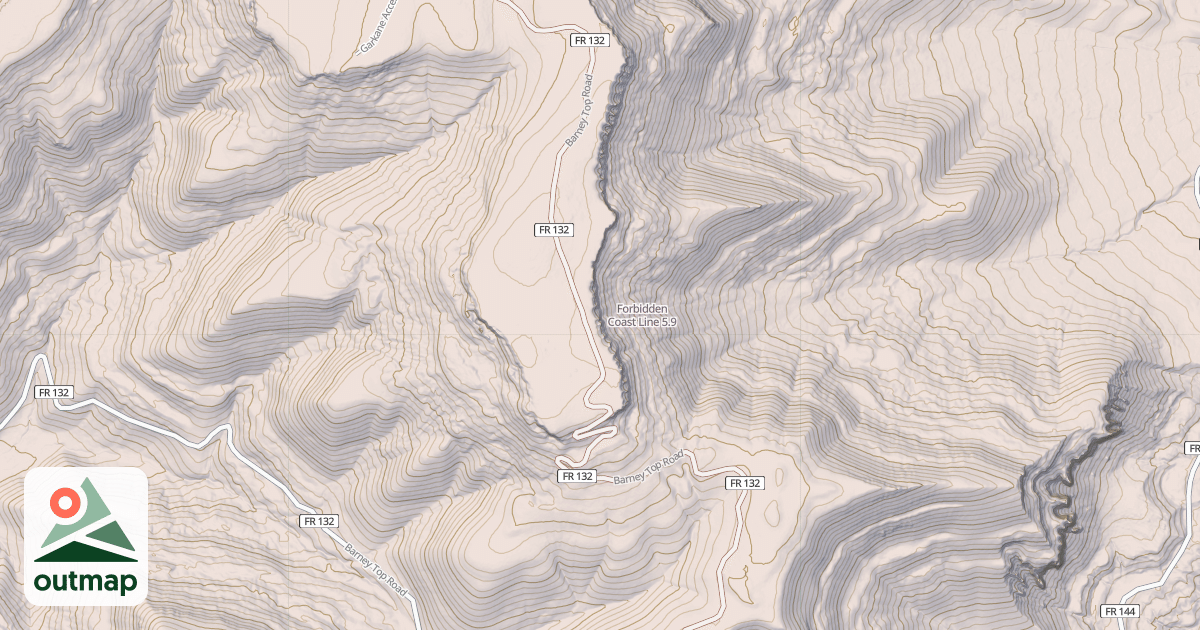 Map of Forbidden Coast Line