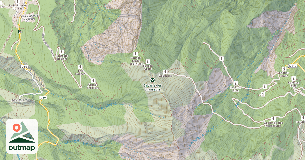 Map of Cabane des chasseurs