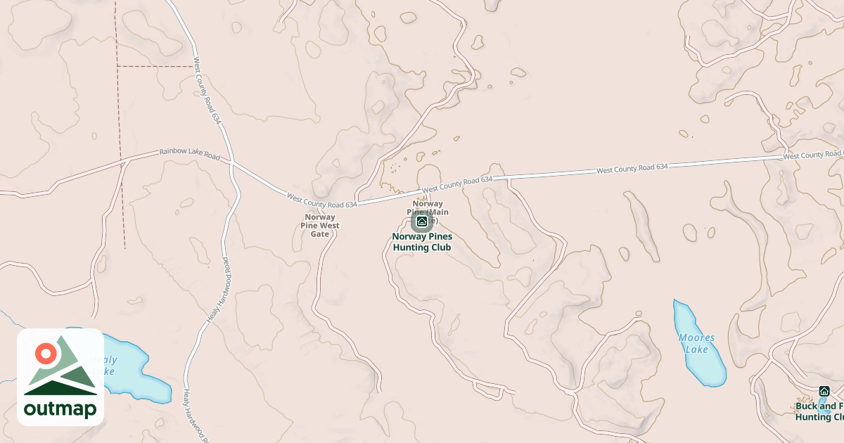 Map of Norway Pines Hunting Club
