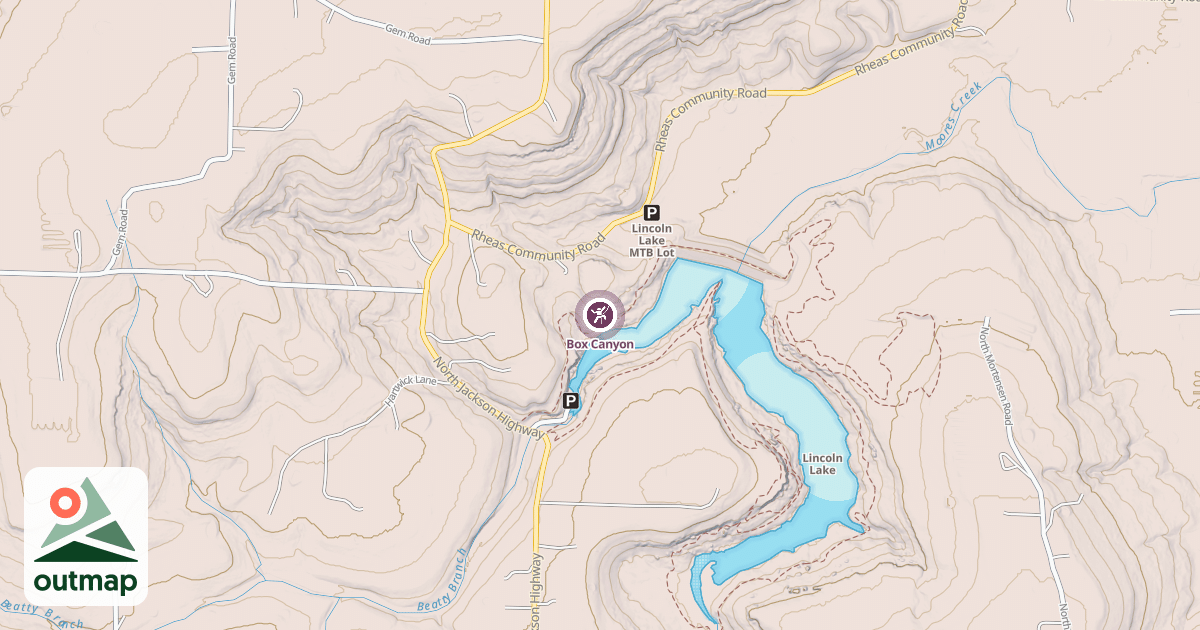 Map of Box Canyon