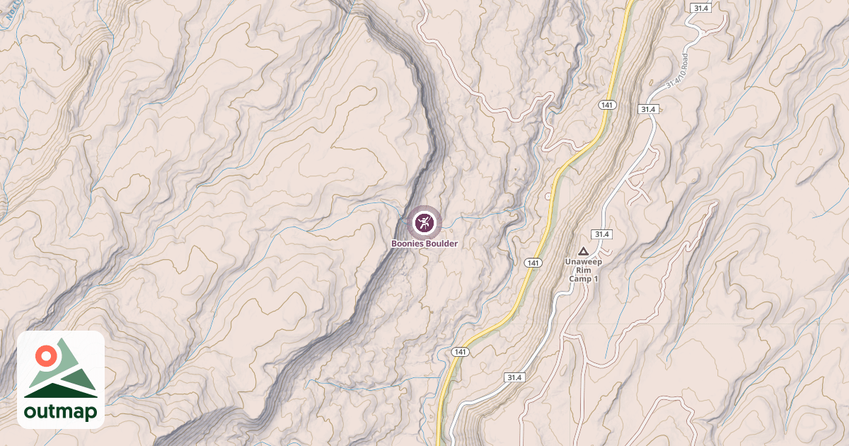 Map of Boonies Boulder