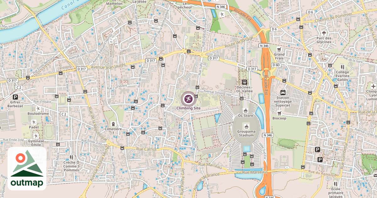 Map of Climbing Site