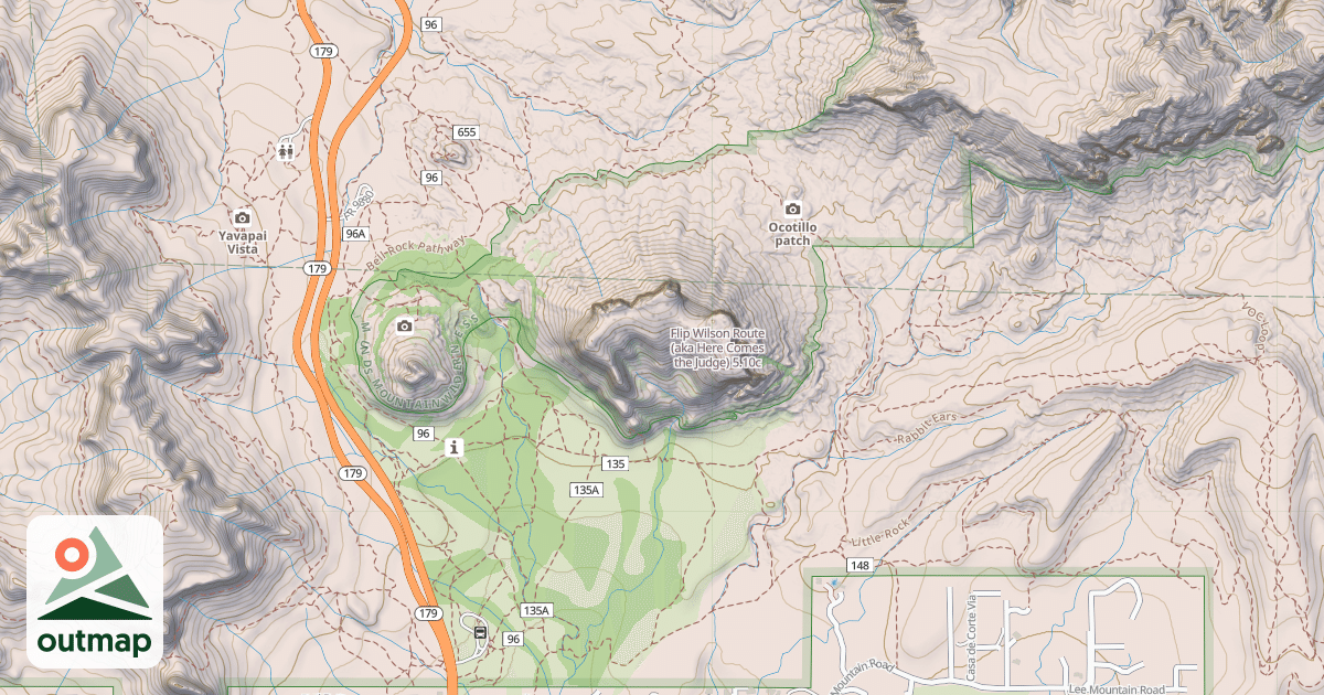 Map of Flip Wilson Route (aka Here Comes the Judge)