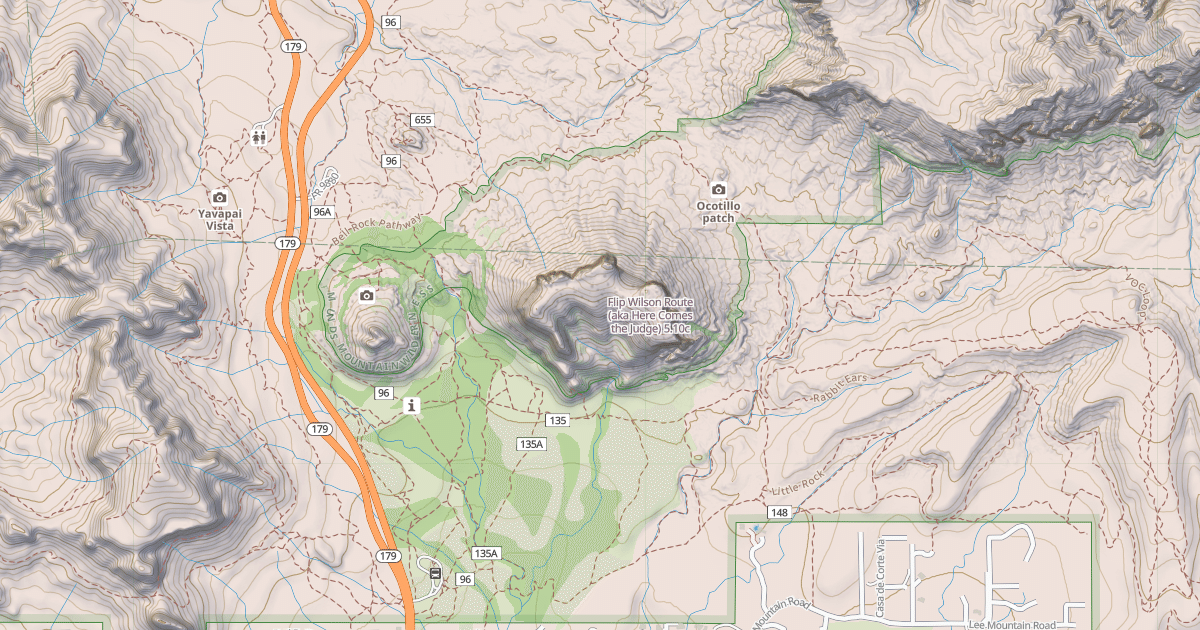 Map preview of Flip Wilson Route (aka Here Comes the Judge)