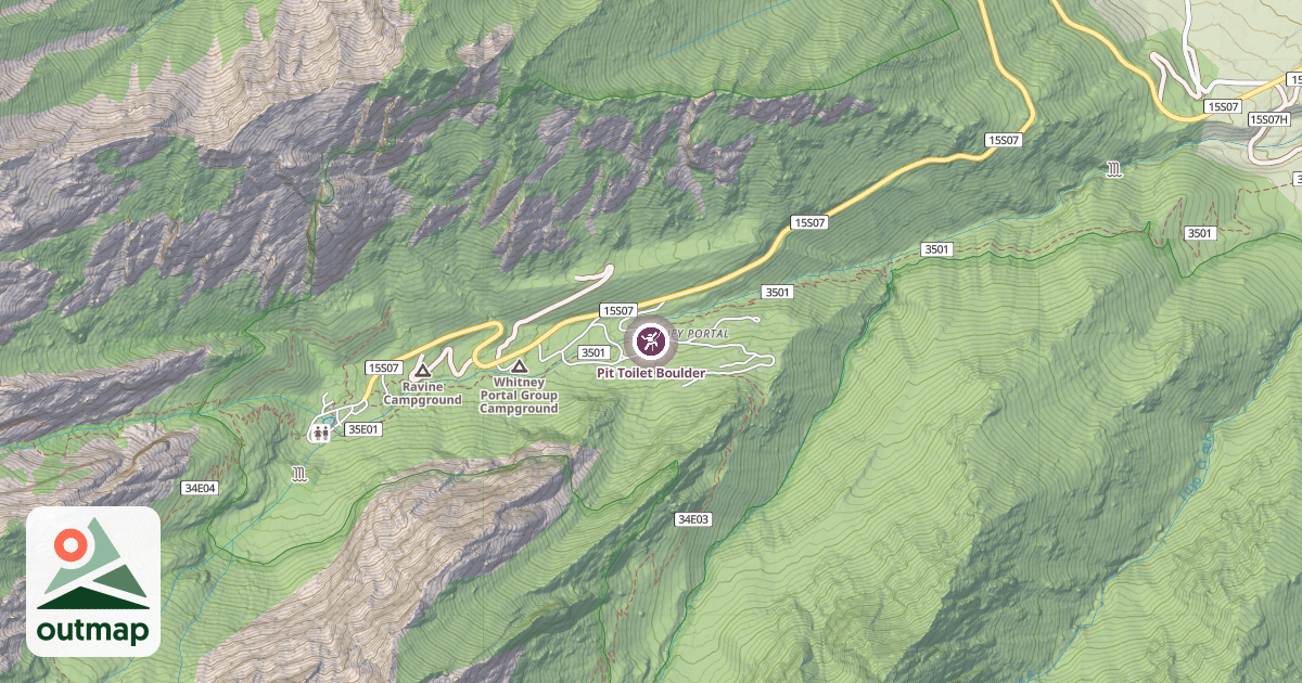 Map of Pit Toilet Boulder