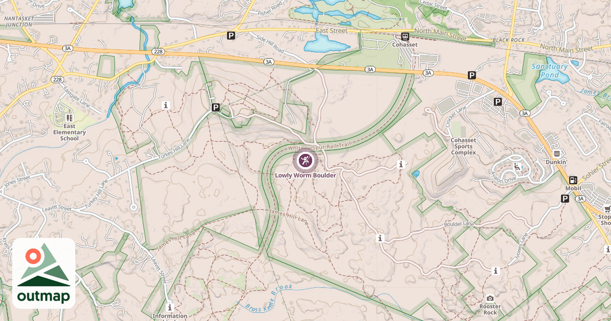 Map of Lowly Worm Boulder