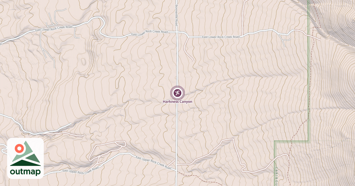 Map of Harkness Canyon