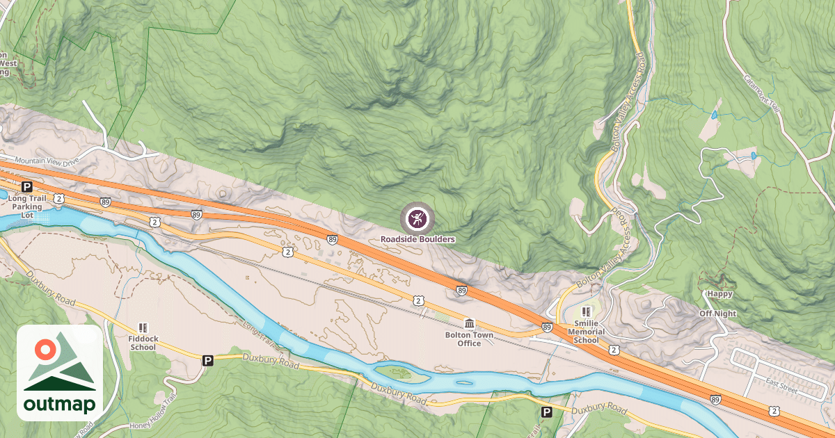 Map of Roadside Boulders