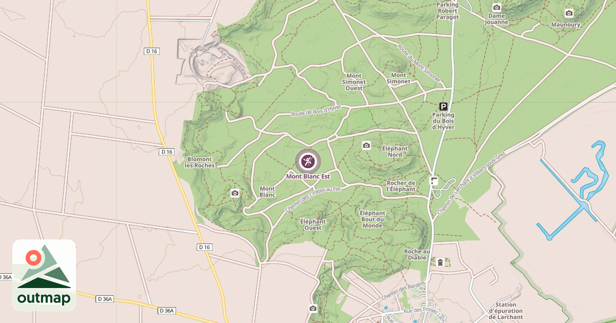 Map of Mont Blanc Est